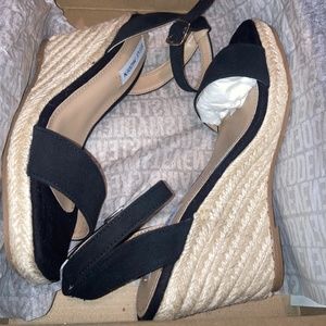 Steve Madden black suede Wedge